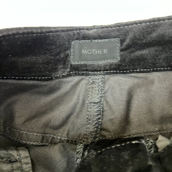 Mother Denim High Waisted Looker Ankle Jeans In Soft Skills 27 Crushed Velvet - Picture 8 of 9